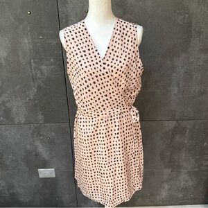 Amour Vert Cream and Black Patterned Mini Dress